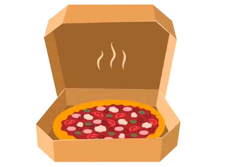 ikona pizza w kartonie